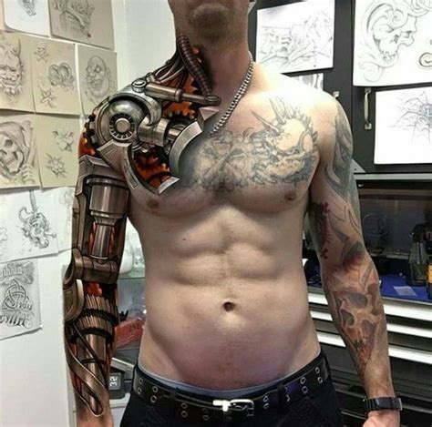 Biomechanical Tattoos For Men Szukaj W Google Coole Armtattoos