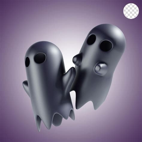 Premium PSD | Ghost halloween in purple theme