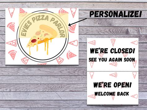 Personalized Pizza Parlor Dramatic Play Pretend Play Etsy