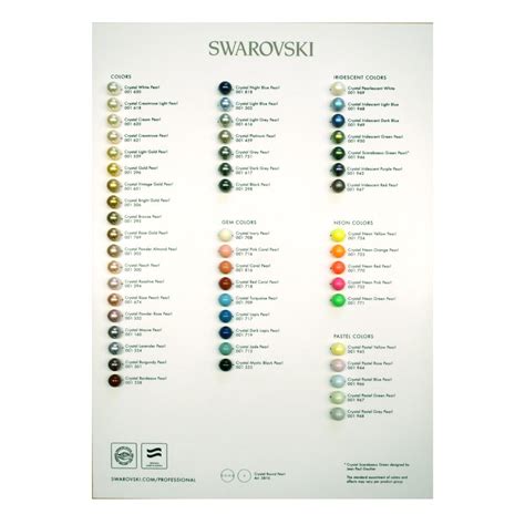 Swarovski Color Chart Crystal Pearls EN 2017 Ubicaciondepersonas