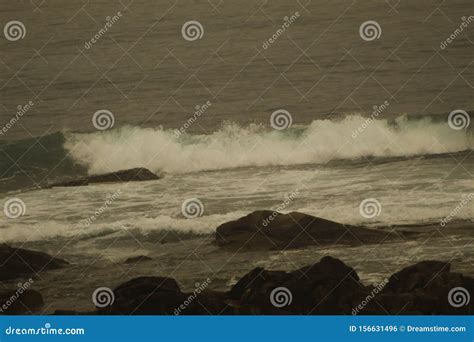 Surfing the Waves on the Beach of Matosinhos Stock Photo - Image of ...