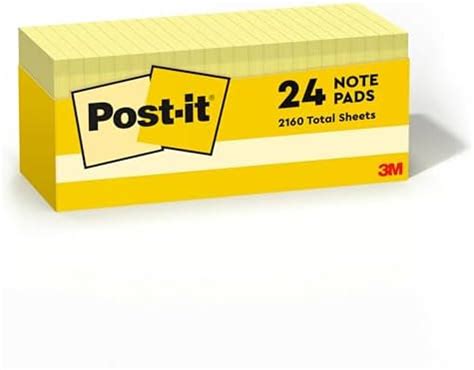 Amazon Post It Notes In X In Canary Yellow Pads Pack