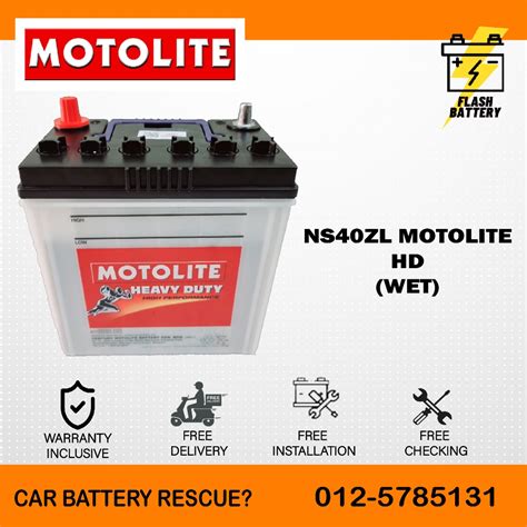 Installation Provided NS40ZL NS40 Motolite Heavy Duty WET Car