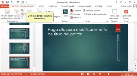 Curso de PowerPoint 2013 5 Definir un patrón de diapositivas YouTube