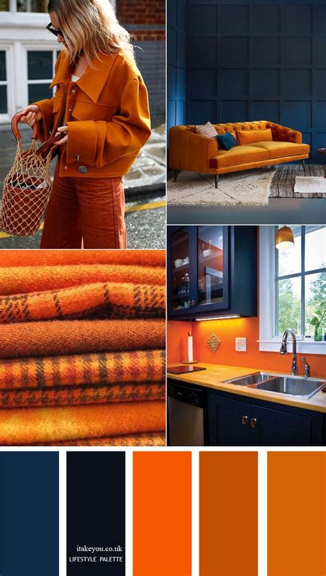 Dark Blue And Orange Colour Combos 15 Color Palette Ideas For Home Decor House Color