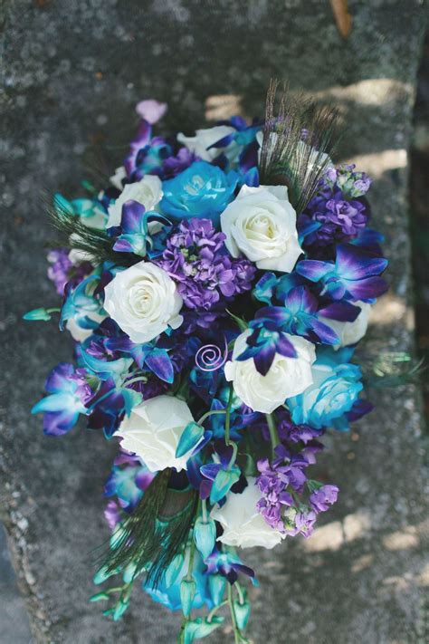 White Blue And Purple Wedding Bouquets / Stunning bouquet with purple ...