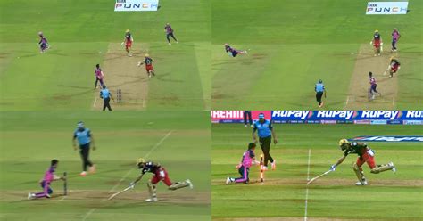 Rr Vs Rcb Watch Sanju Samson And Yuzvendra Chahal Run Out Virat Kohli