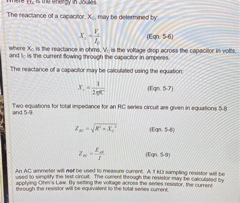 Solved C Calculate The Capacitive Reactance Xc By Both Chegg