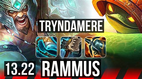 TRYNDAMERE Vs RAMMUS TOP 2 6M Mastery Rank 8 Trynda 500 Games