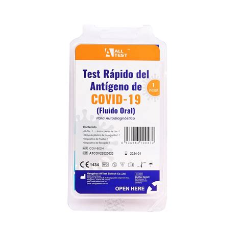 Alltest Test Rapido Antigeno De Covid Fluido Oral Test Para