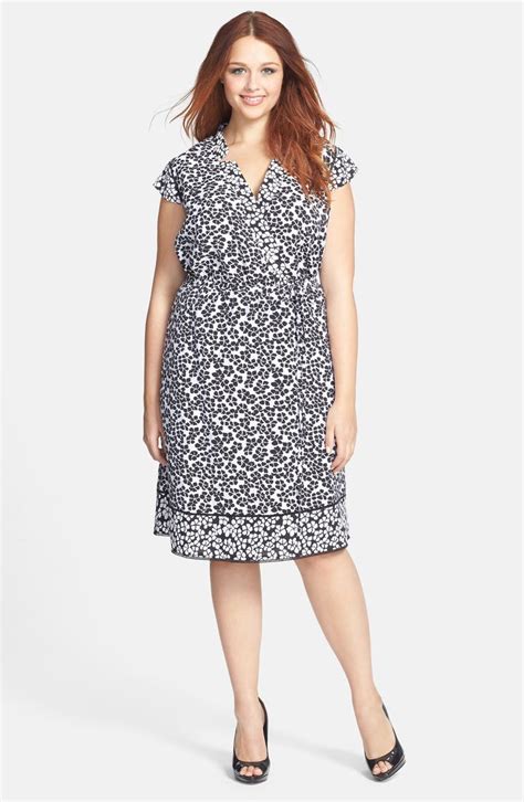 Adrianna Papell Floral Print Faux Wrap Dress Plus Size Nordstrom