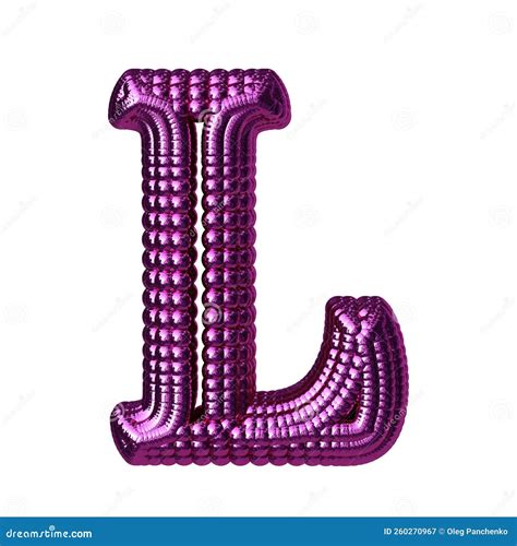 Symbol Made Of Purple Spheres Letter L Stock Vector Illustration Of