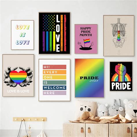 P Ster De Citas LGBT Im Genes Art Sticas De Pared Pintura En Lienzo