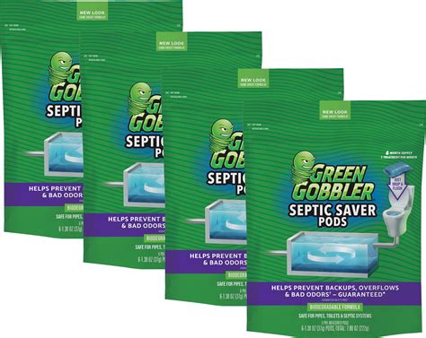 Buy Green Gobbler Septic Saver Bacteria Enzyme Pacs Year Septic