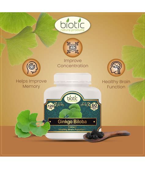 Biotic Ginkgo Biloba Capsules 120mg Extract Capsule 120 No S Pack Of 2 Buy Biotic Ginkgo Biloba