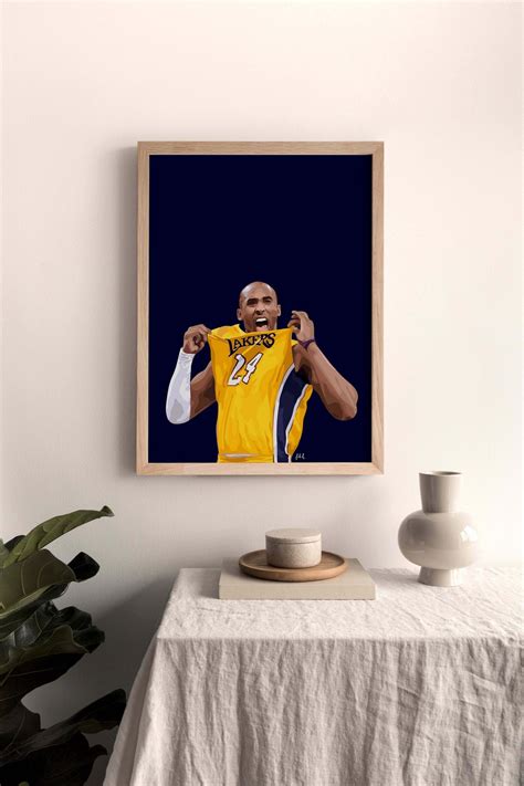 Kobe Bryant Digital Art Basketball Poster Digital Download Etsy