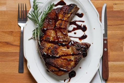 Sous Vide Balsamic Glazed Pork Rib Chop Recipe Cooking Boneless Pork Chops Pork Glaze Pork