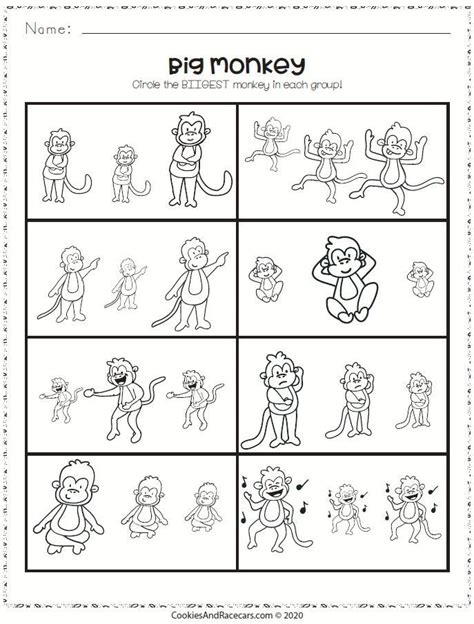 Monkey Math Kindergarten/1st Grade Worksheets | 1st grade worksheets ...