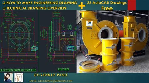 Centrifugal Blower Drawing Id Fan In Autocad Youtube