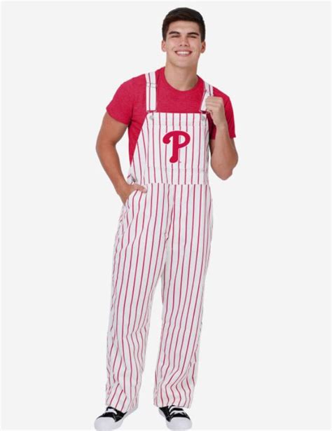 Philadelphia Phillies Pinstripe Bib Overalls JacketsLand