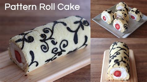 How To Make Pattern Roll Cake Free Template YouTube