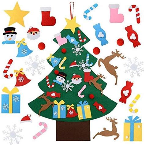 Ofun Filz Weihnachtsbaum Diy Dekoration F R Kinder Pcs Weinflasche