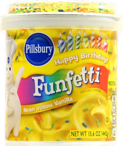 Pillsbury Funfetti Neon Yellow Vanilla Frosting 15 6 Oz Frys Food