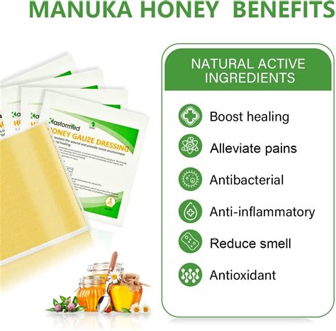 Buy Kastormed Honey Gauze Dressing Manuka Honey Wound Care Medical Grade Honey Patches For