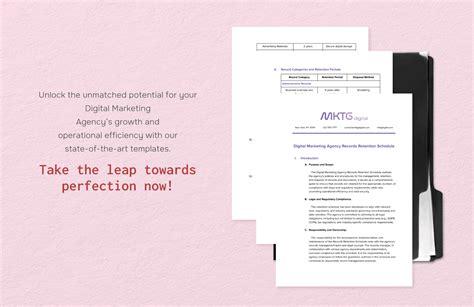 Digital Marketing Agency Records Retention Schedule Template In Word