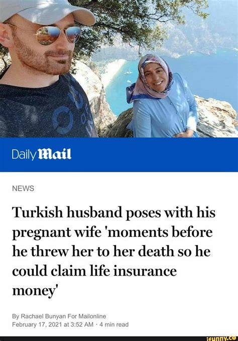 Daily Mail News Turkish Husband Poses With His Pregnant Wife Moments Before He Threw Her To Her