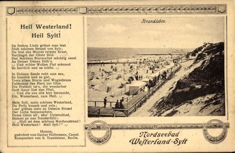 Ansichtskarte Postkarte Westerland Auf Sylt Strand Akpool De