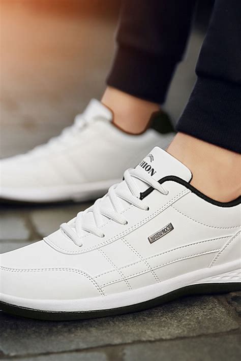 Leather Men Casual Shoes White Sneakers Men Business Casual Attire For Men Business Casual