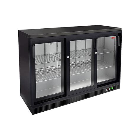 3 Glass Sliding Door Undercounter Refrigerator 341lt From Piokit