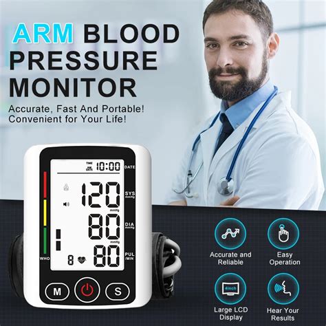 Monitor De Presi N Arterial Para Brazo Sensor De Presi N Lcd Ton Metro