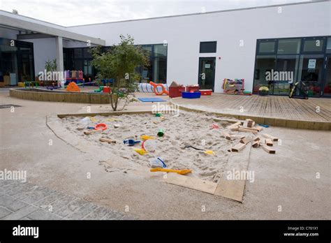 Wembley Primary School Playground Sandpit Stock Photo Alamy