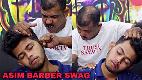 Swag Massage By Asim Barber New Technique Ear Cracking Head Massage