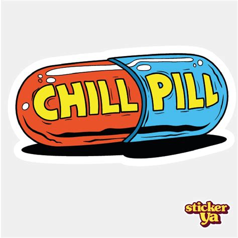 Stiker Sticker de Chill Pill - Stickers Random - StickerYa