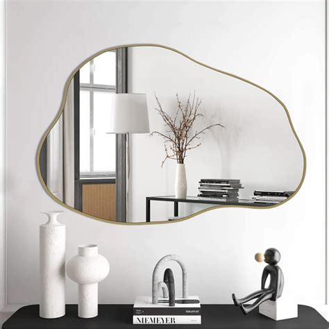 Amazon FAWdecor Irregular Led Lighted Mirror For Bathroom