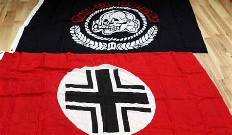 WWII GERMAN THIRD REICH SS TOTENKOPF FLAG LOT OF 2 - Apr 15, 2020 | Affiliated Auctions in FL