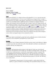 Case Brief 3 Docx BLW 2510 Lucy V Zehmer Supreme Court Of Virginia