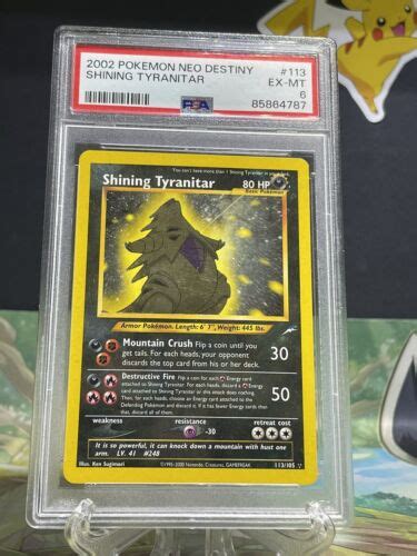 Pokémon Shining Tyranitar 113 105 PSA 6 Neo Destiny eBay