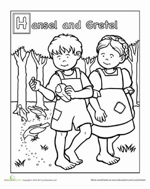 Hansel And Gretel Coloring Pages Free - BeckettnHebert