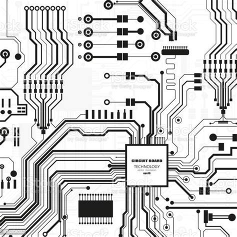 向量電路板插圖抽象技術向量圖形及更多主機板圖片 主機板 互聯網 光 Istock