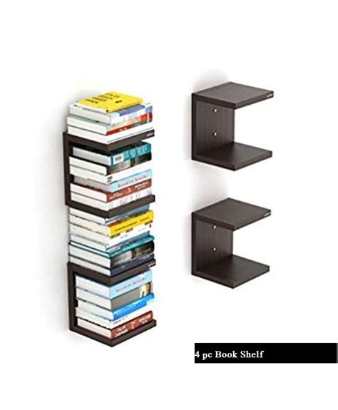 4 Wall Mount Book Shelf Rack