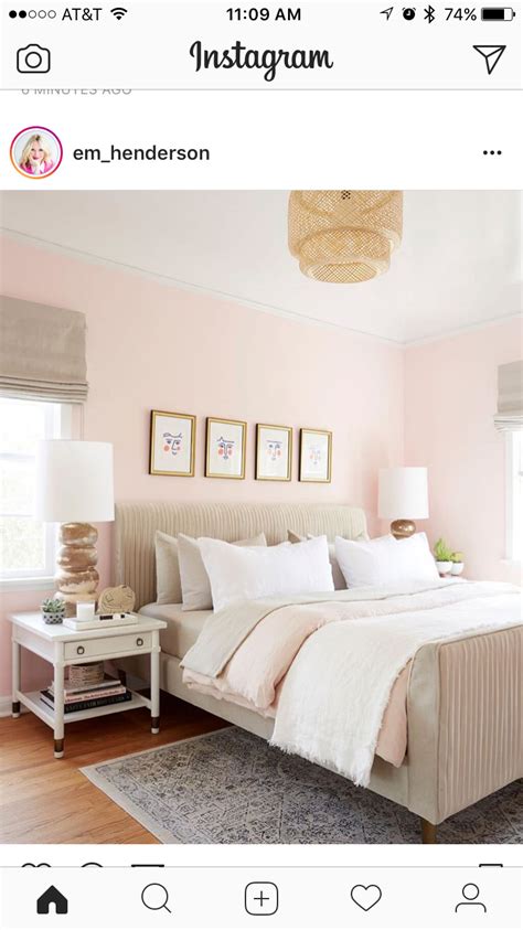 Pretty Blush Pink Walls Yours Truly By Benjamin Moore Pink Bedroom Design Pink Bedroom