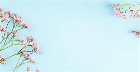 Light Blue And Pink Floral Background