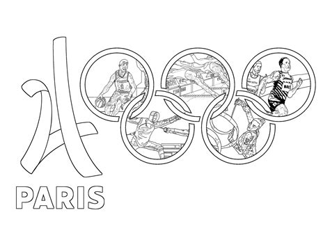 Coloring For The Olympic Games Of Paris 2024 Sport Coloring Pages For Adults