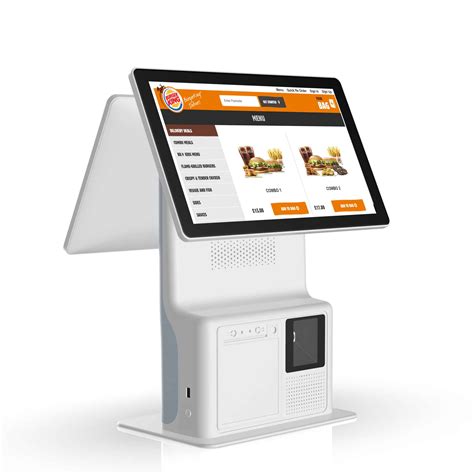 15 6 Inch Countertop Self Ordering Kiosk With Dual LCD Display