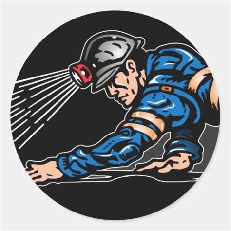 coal miner classic round sticker | Zazzle