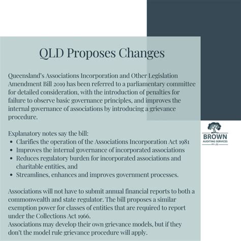 Qld Proposes Changes Brown Auditing Services